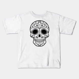 Day of the Dead Skull Black Kids T-Shirt